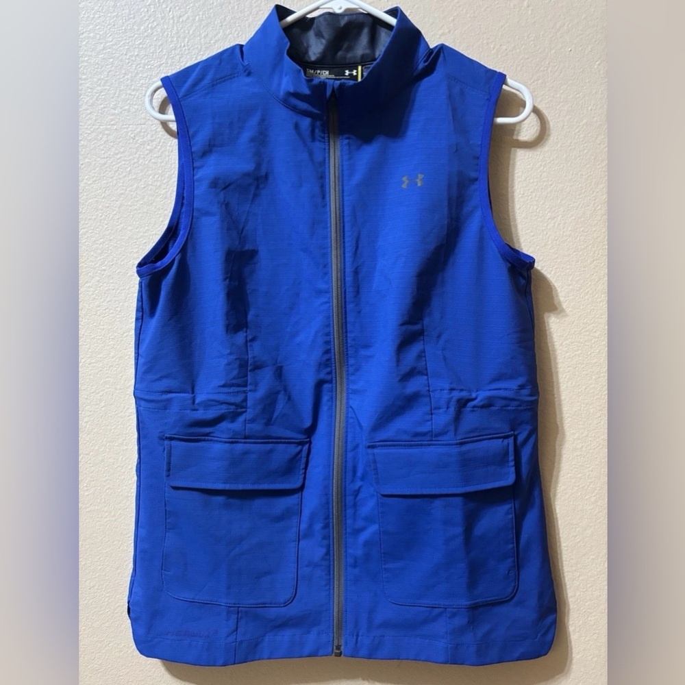 Under Armour Vest Women’s Storm2 Blue Zip Up Windbreaker Golf Loose Size Small